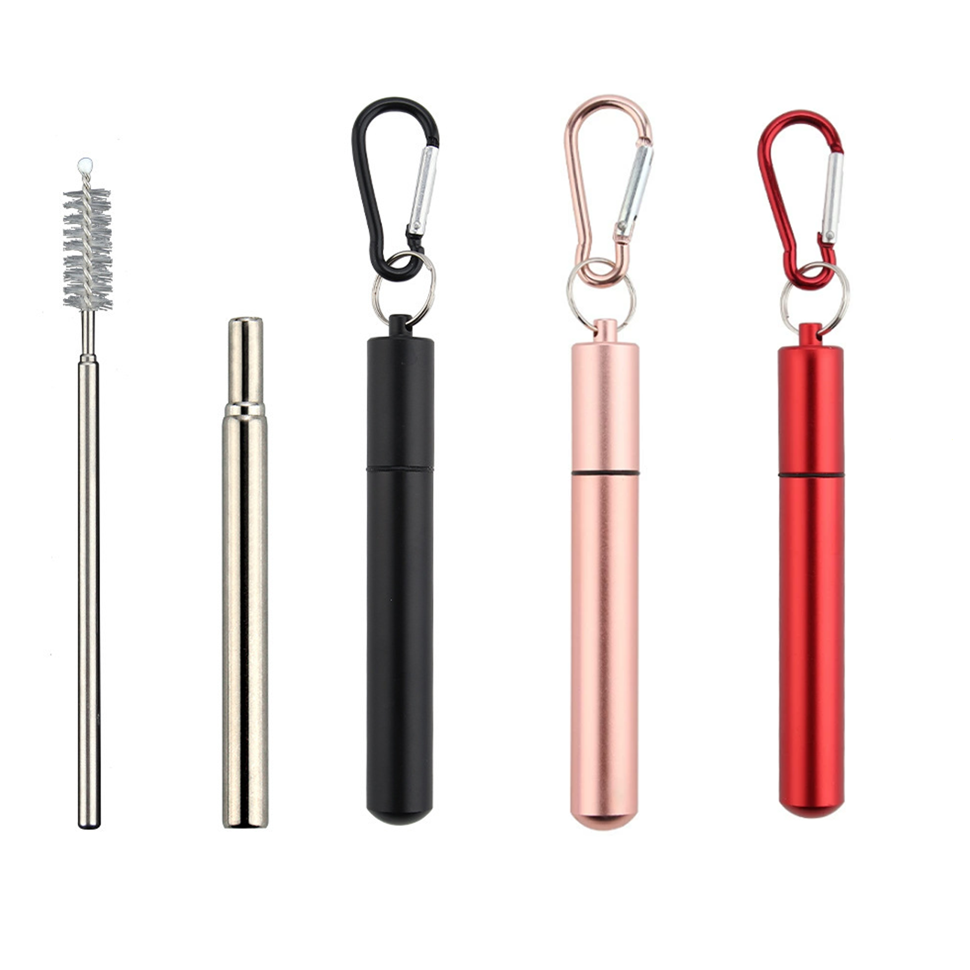 Portable Stainless Steel Telescopic Straw Metal Case 2