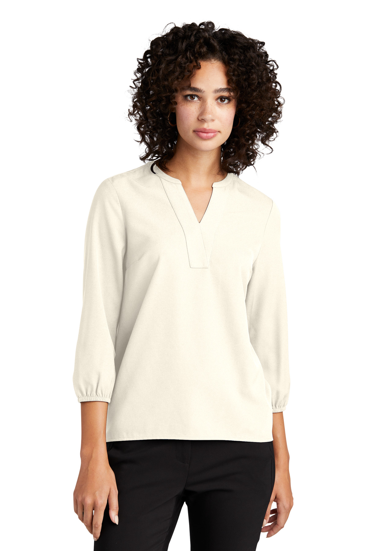 Mercer+Mettle Women's Stretch Crepe 3/4-Sleeve Blouse MM2011 41