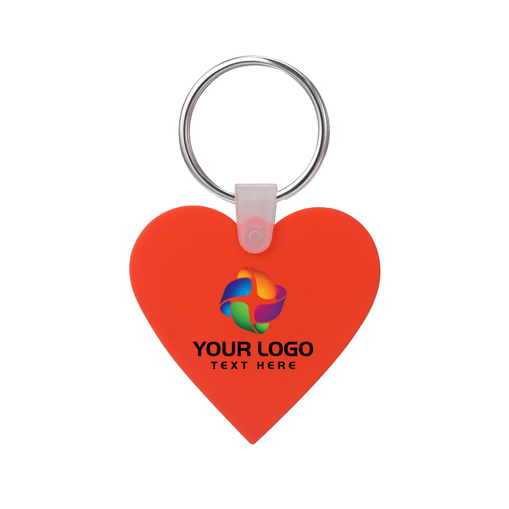 Custom Heart Shaped Silicone Key Tag 11