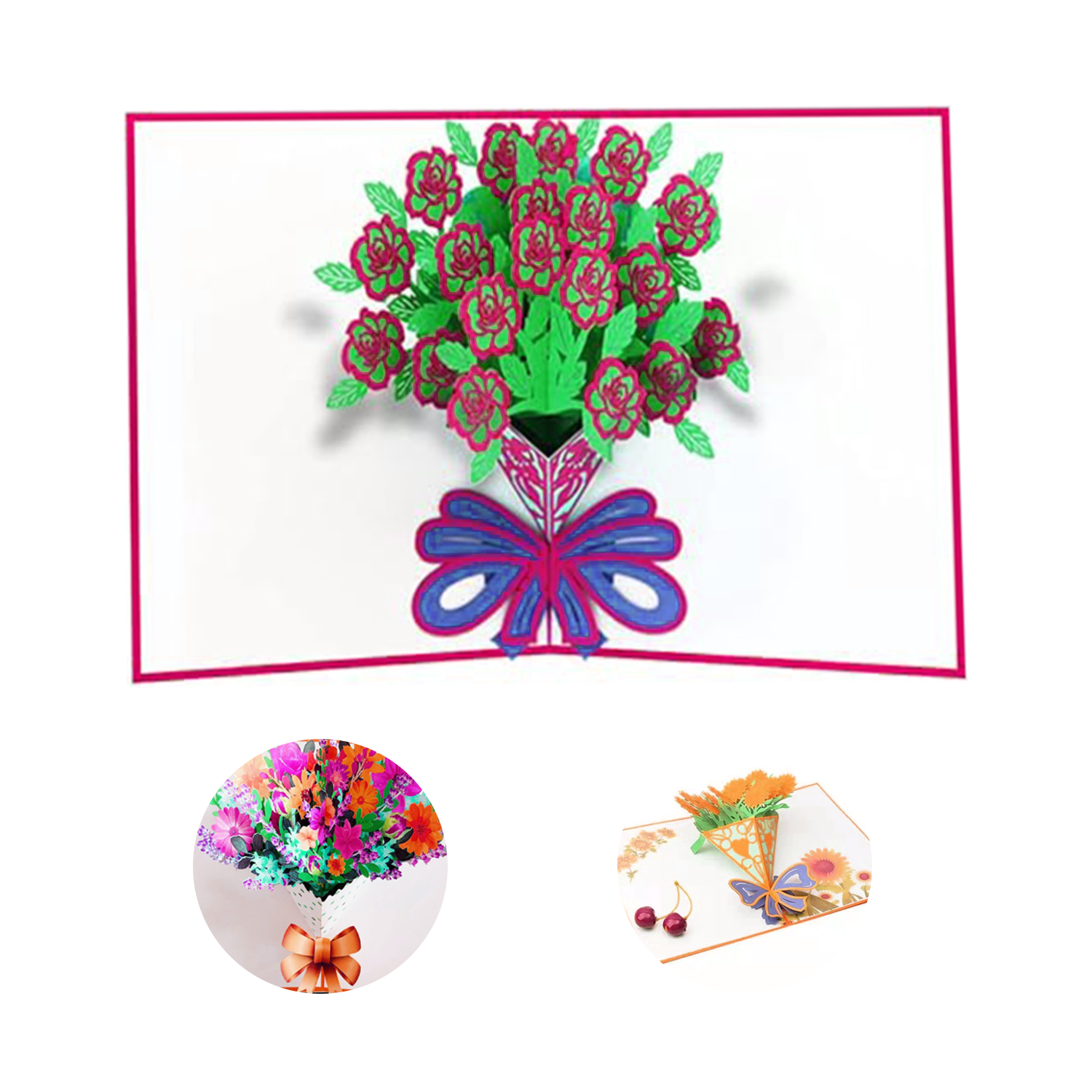3D Pop-Up Flower Card for Teacher's Day, Birthday Gift 4