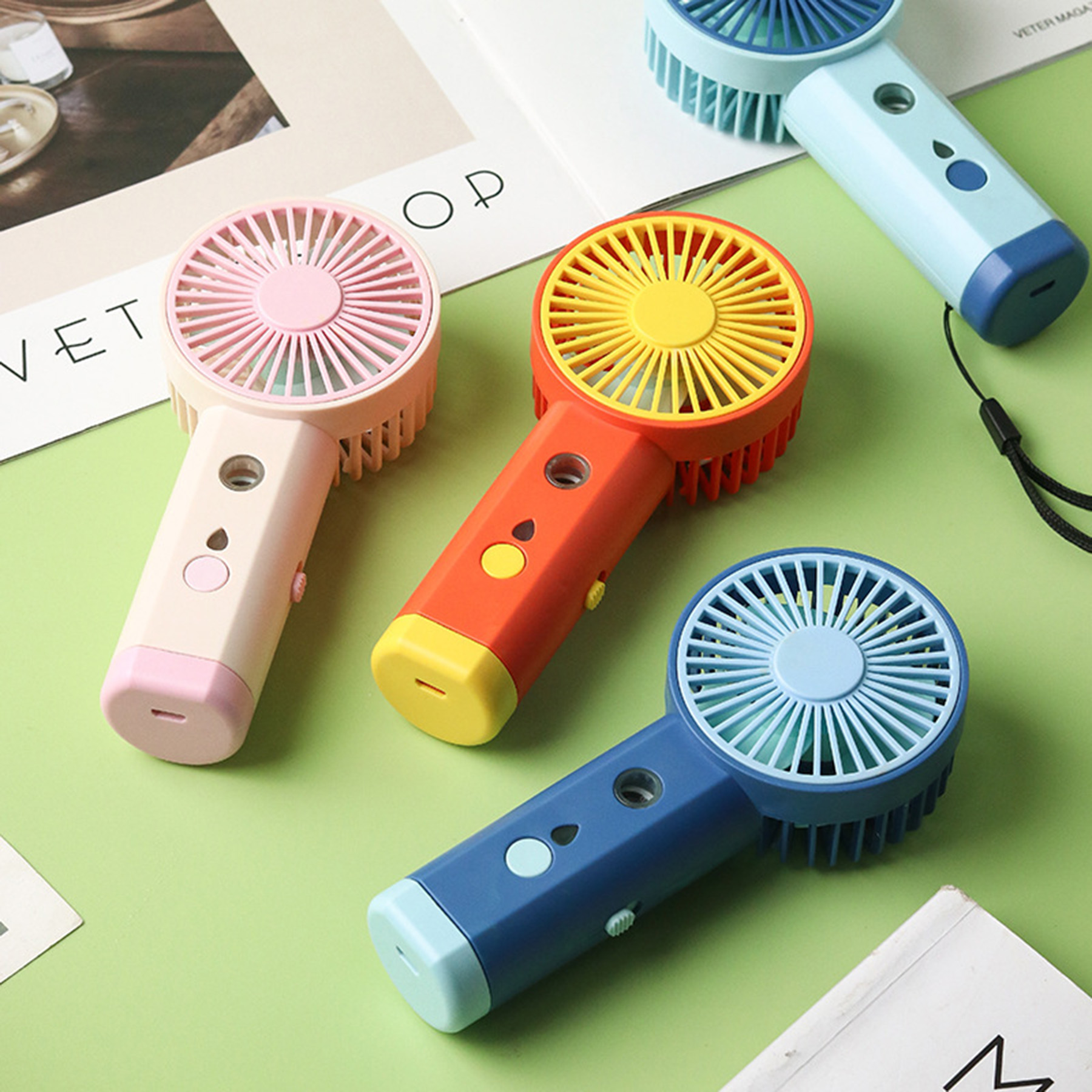 Rechargeable Battery Portable Handheld Misting Fan 4