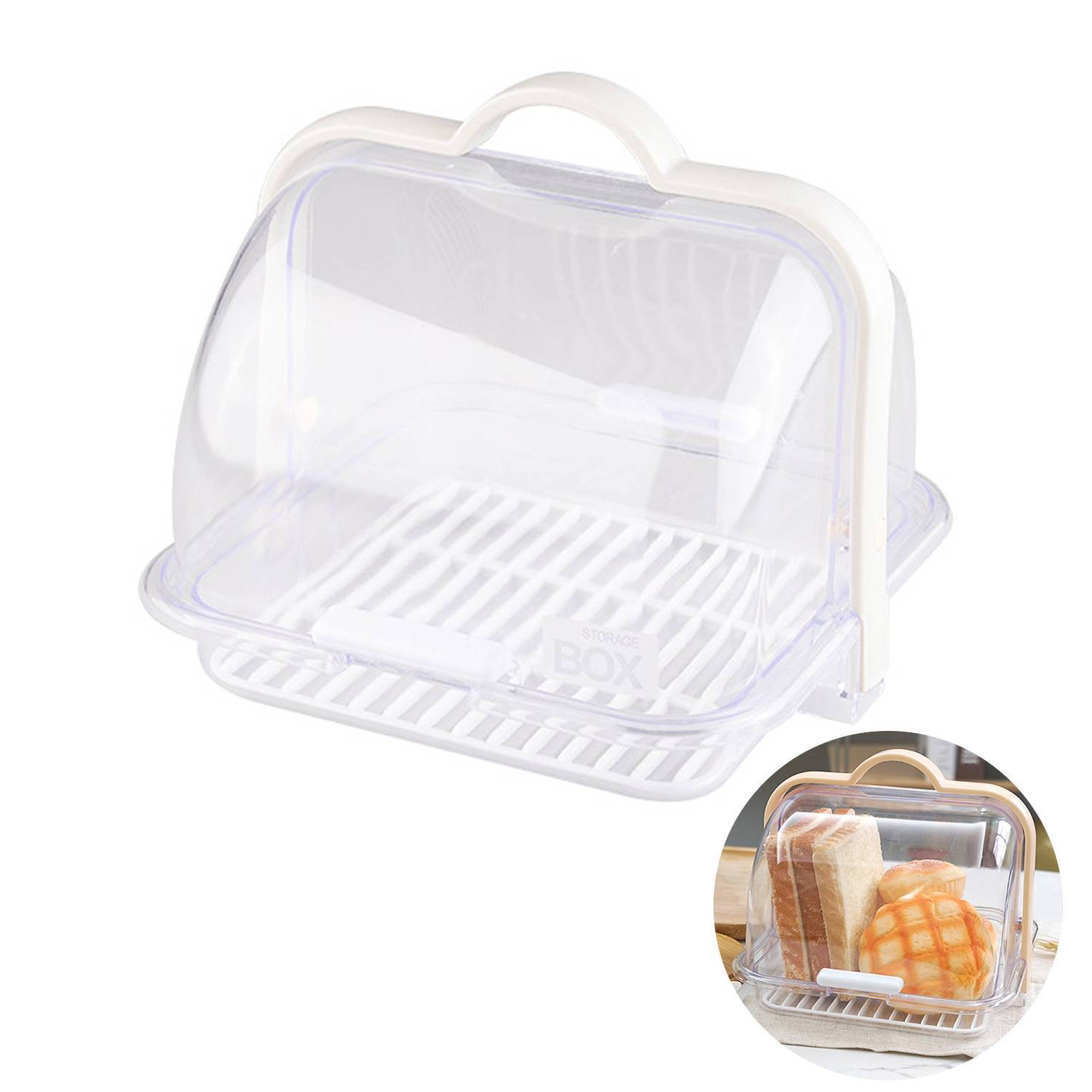 Plastic Baby Bottle Clear Storage Box w/Drain Tray 8