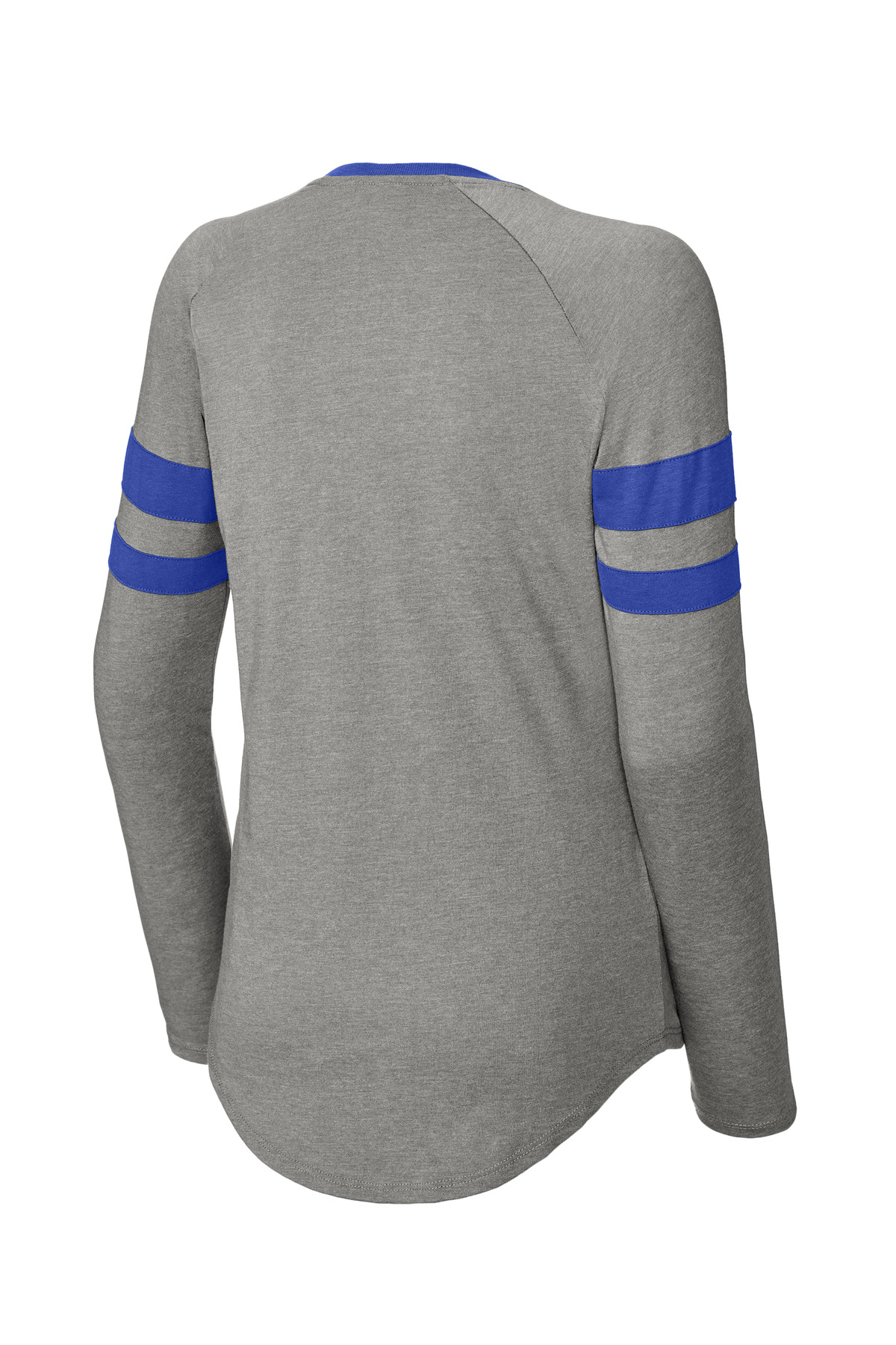 Sport-Tek Women's Halftime Stripe Long Sleeve V-Neck Tee LST6043 19