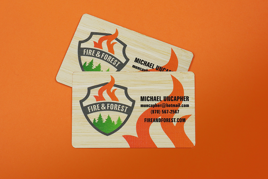 24 Hour Wood Business Cards 60