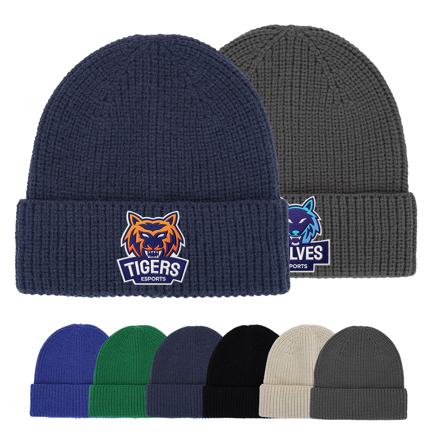Cuffed Knitted Beanie, custom hat with logo imprint 20