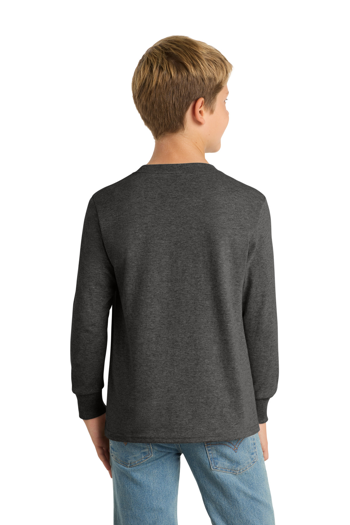 Port & Co Youth Long Sleeve Core Cotton Tee. PC54YLS 127
