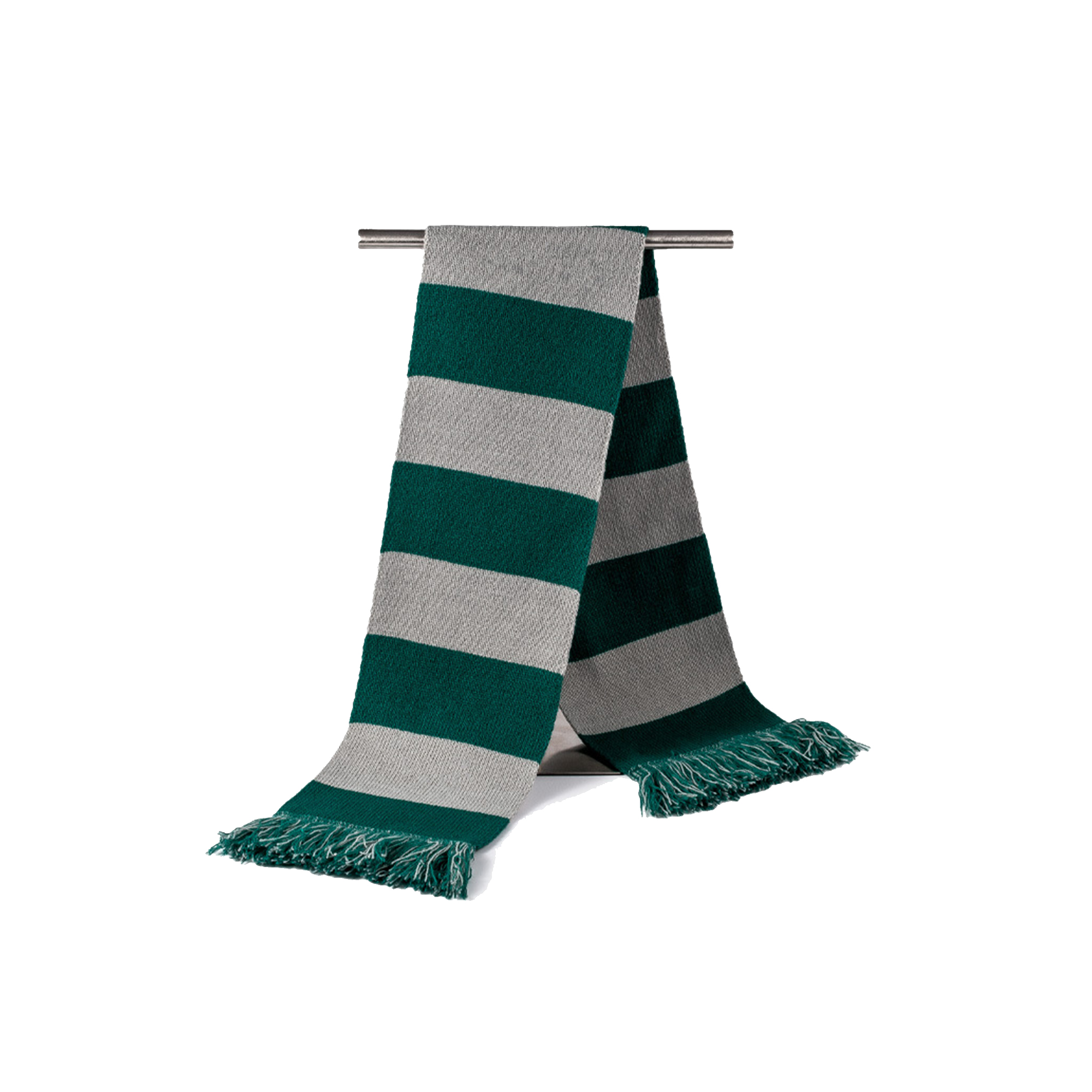 Jacquard Knit University Scarf With Fringe 7