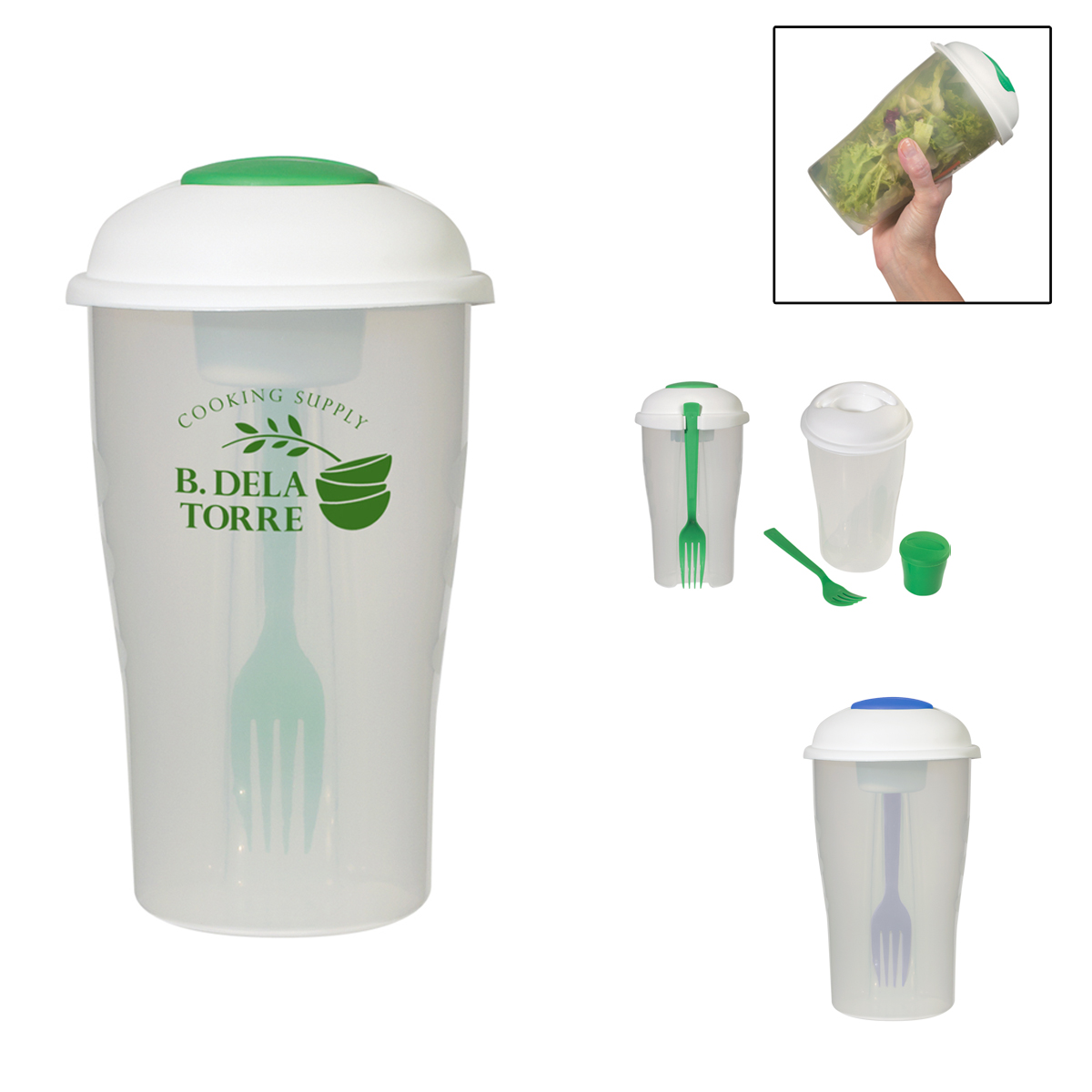 3-Piece Salad Shaker Set 8
