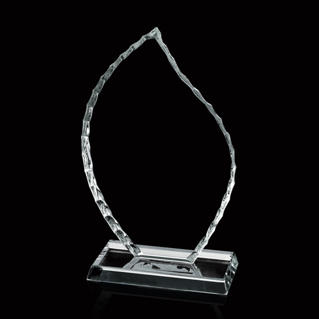 Iceberg Flame Award - Starfire, custom award with logo imprint 20
