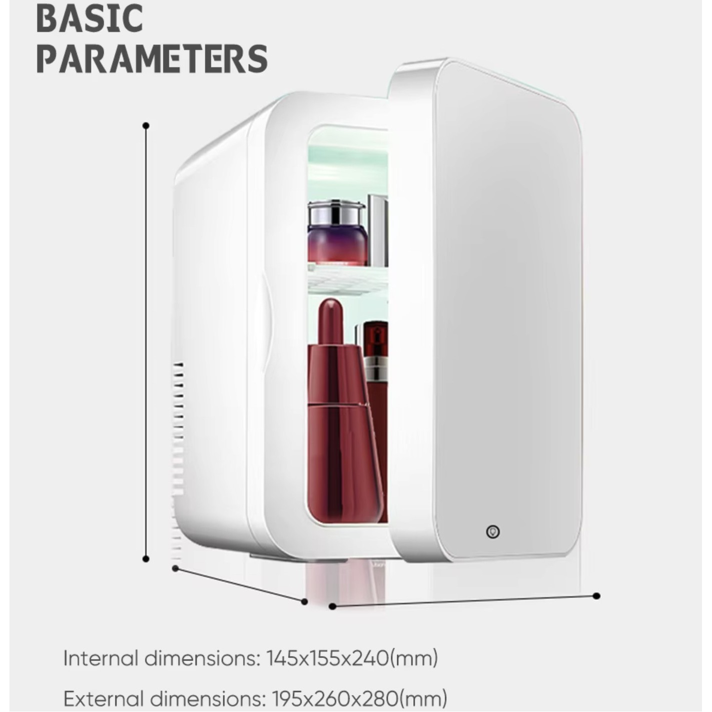 8 Liter Portable Beauty Makeup Skincare Fridge 2