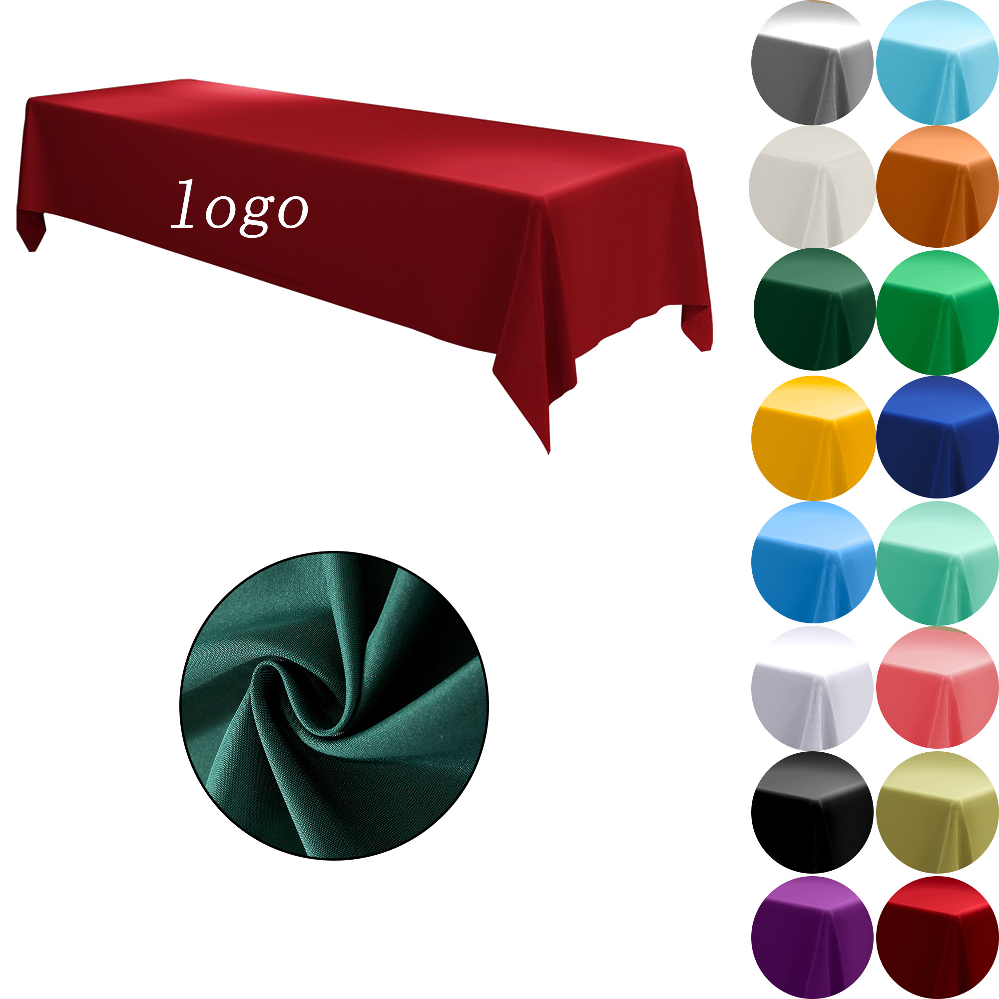 6Ft Rectangular Conference Tablecloth 1