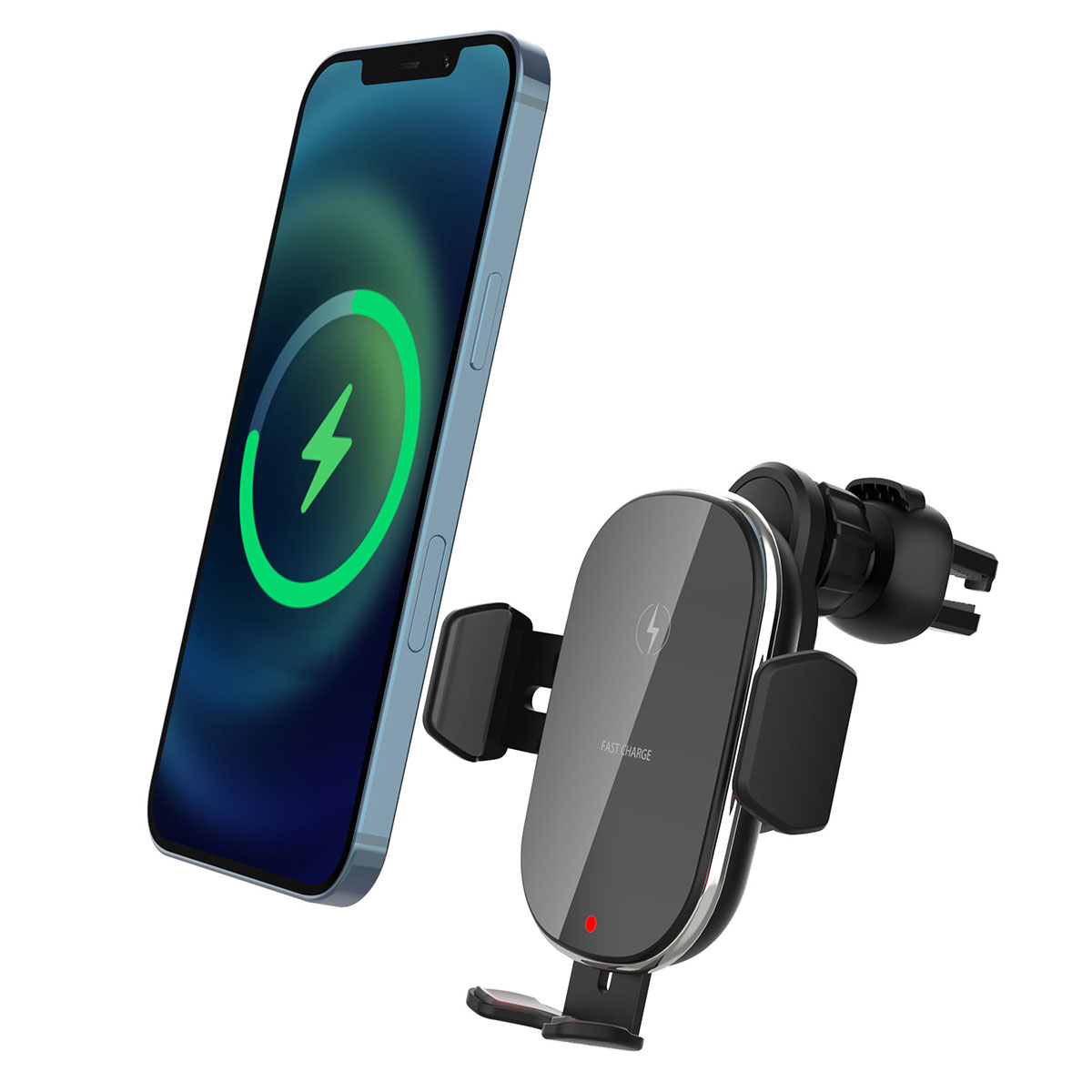 15W Fast Wireless Car Charger with Auto-Sensing Phone Mount & Adjustable Air Vent Holder 17