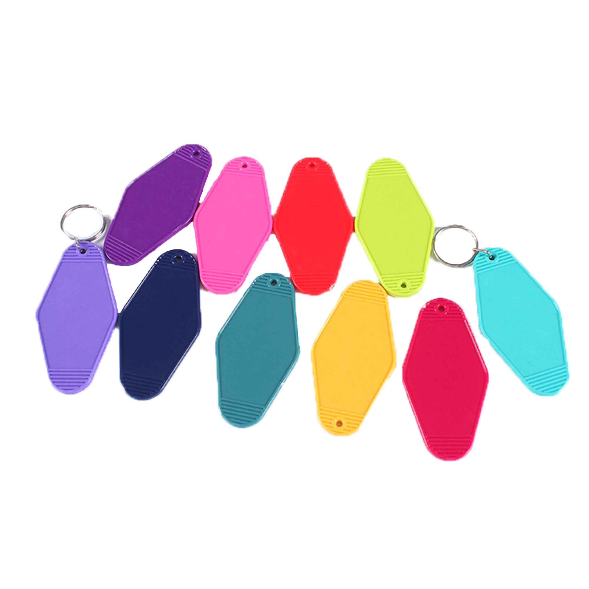 Plastic Diamond Luggage Tag Keychain 3