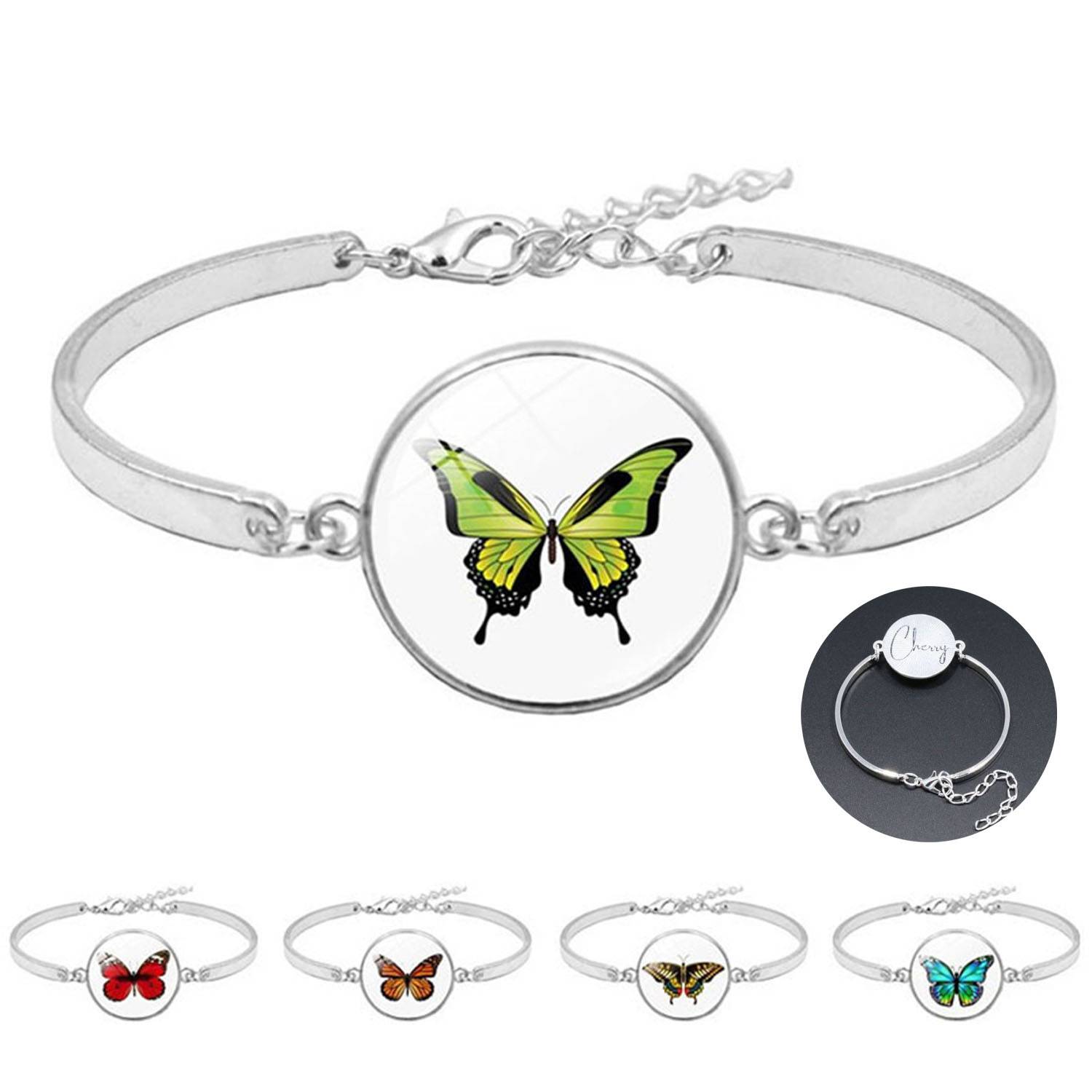 Engraved Female Butterfly Bracelet 9