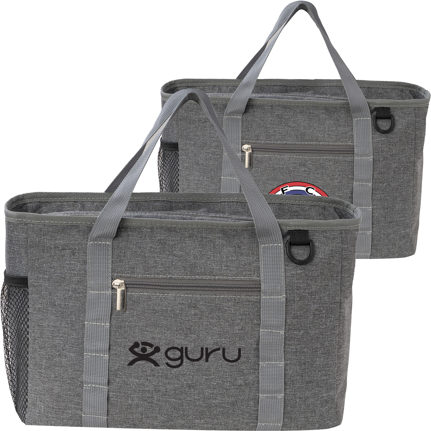 Heather Lite Insulated Lunch Bag with Zipper Pockets 2