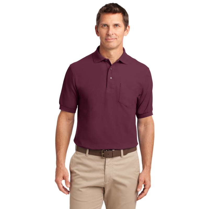 Port Authority Silk Touch Polo With Pocket. 14