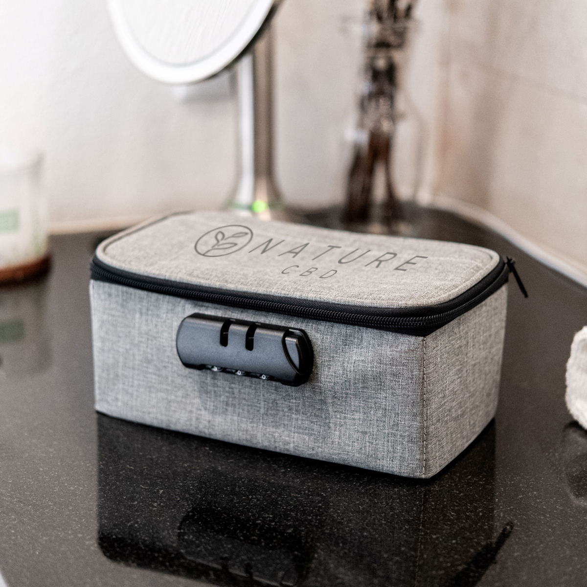 Heathered Stash Bag With Lock 3