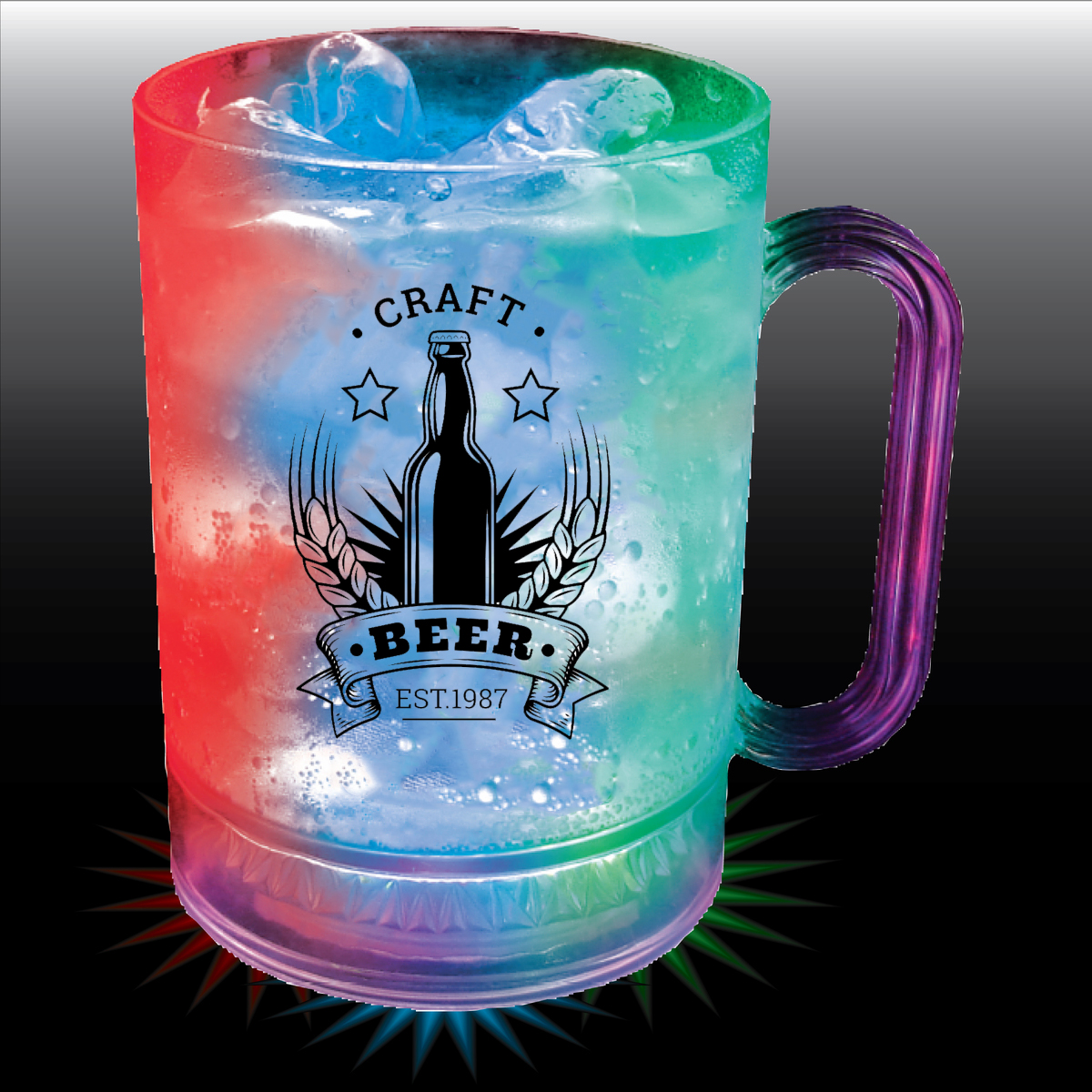 16oz Flashing Acrylic Beer Mug