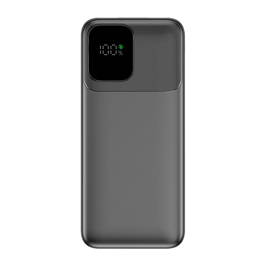 Portable 10000mAh Charger with Digital Display & Built-In Dual Charging Cables 1