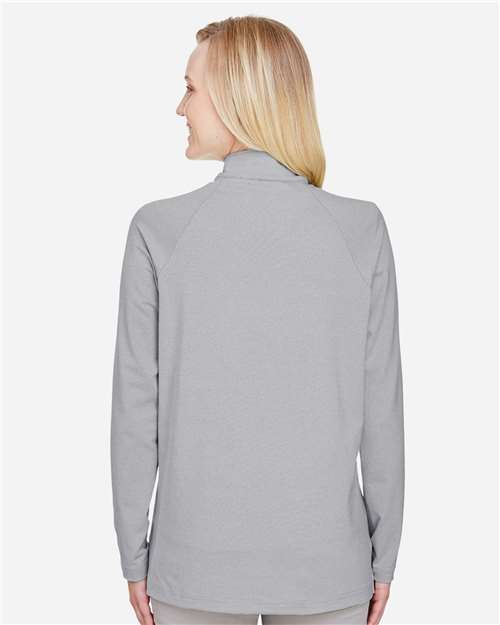 Women's CrownLux Performance® Clubhouse Micro-Stripe Quarter-Zip Pullover - DG480W 24