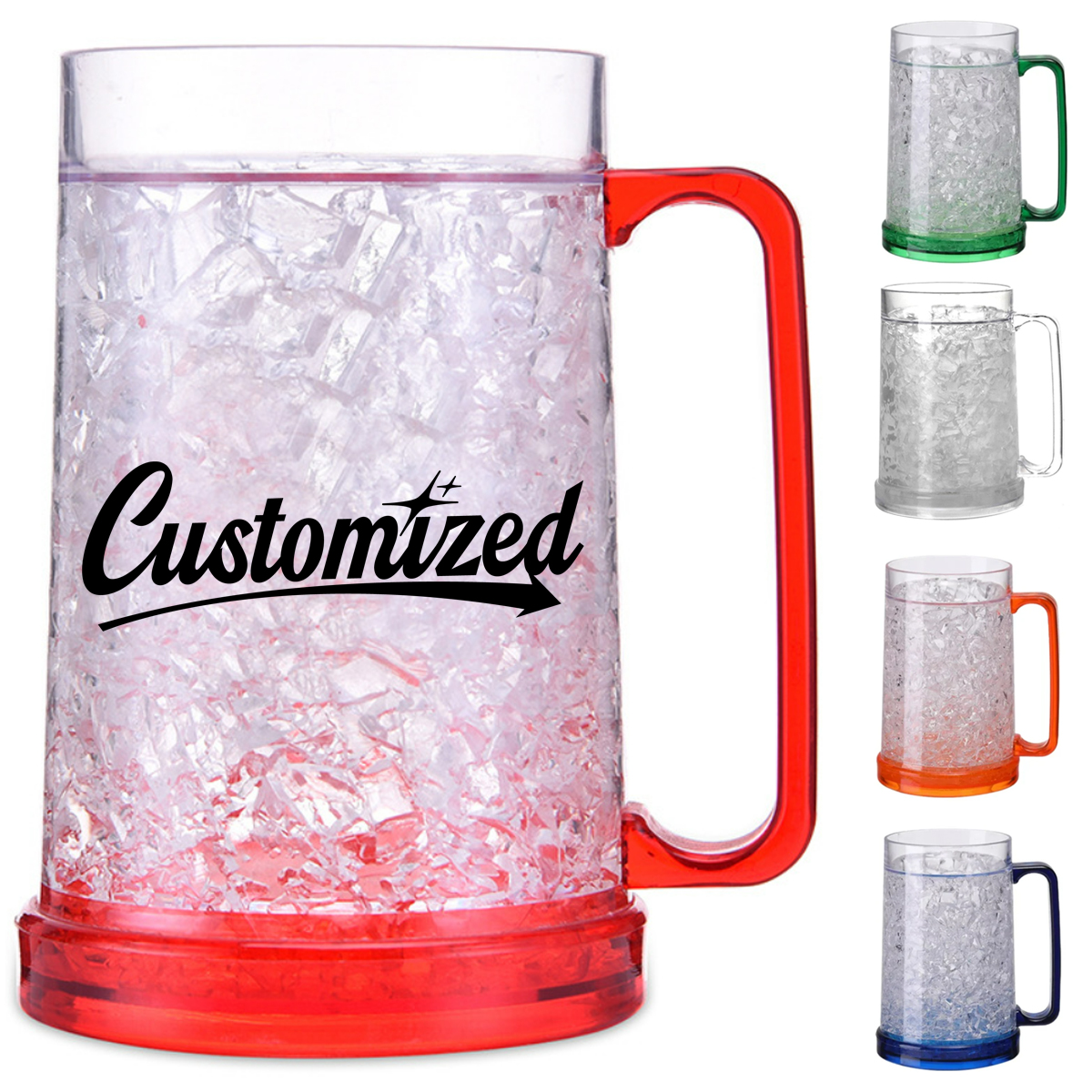 15Oz. Freezable Crystal Beer Mug with Handle Bottle 2