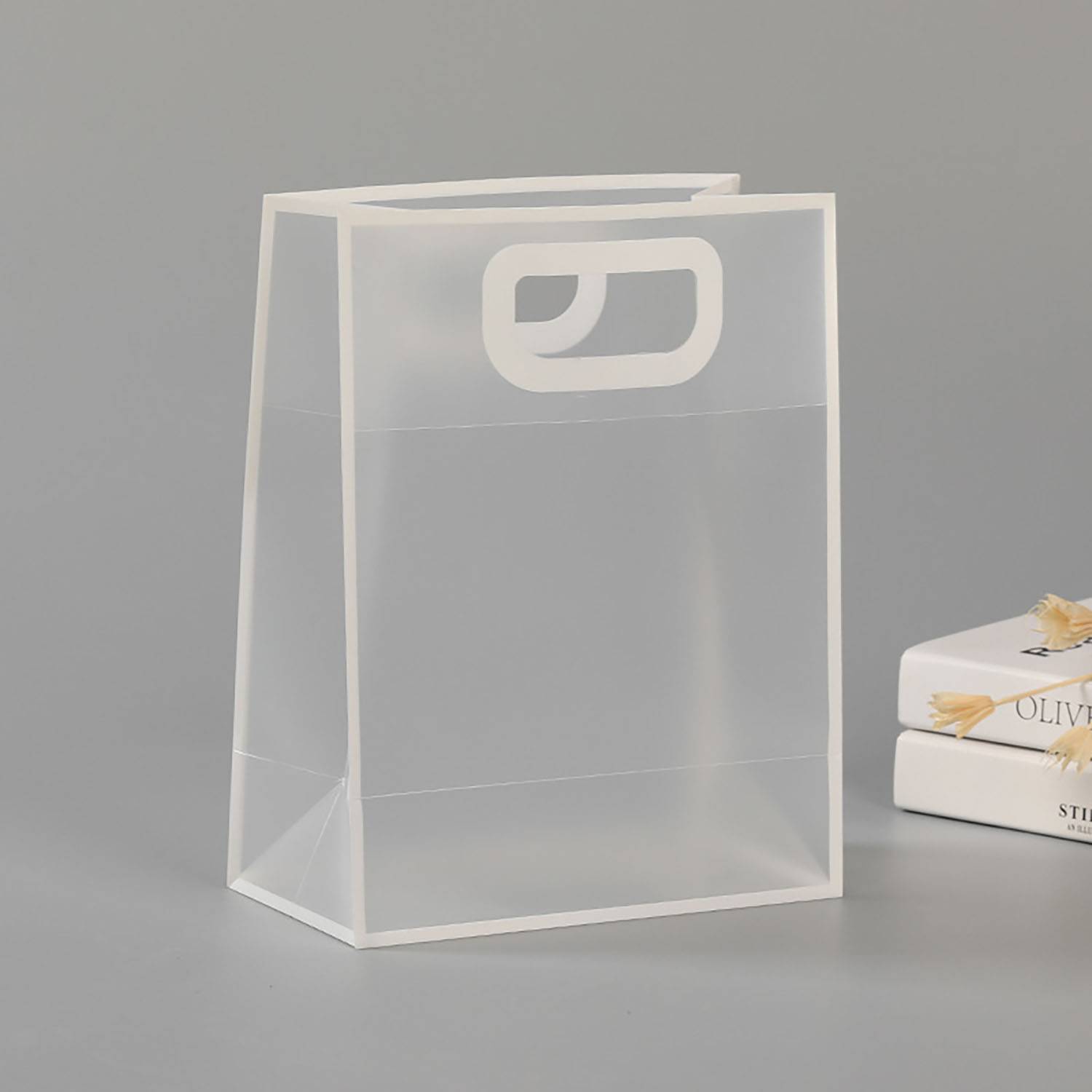 Pvc customized transparent handbag shopping bag 1