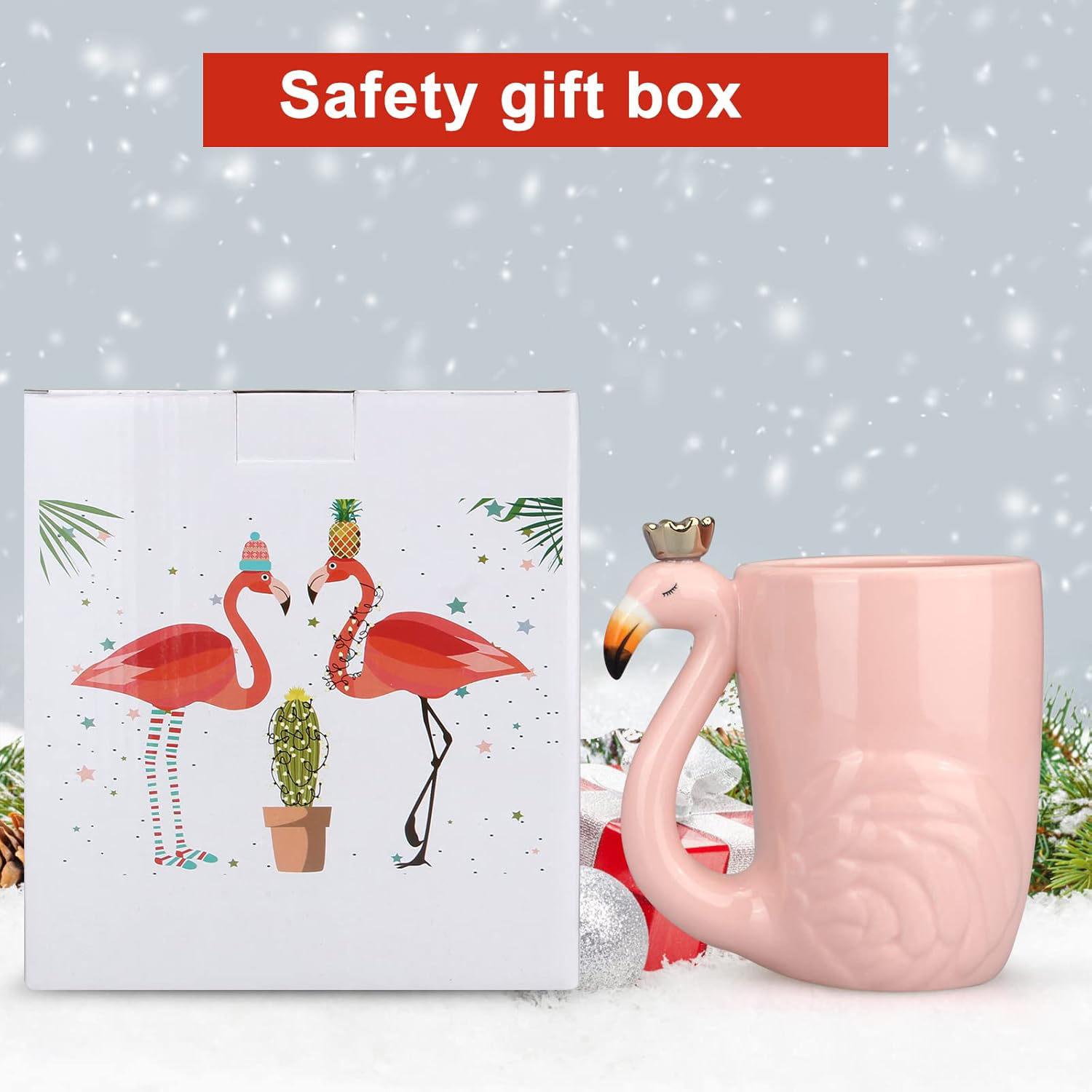 16oz Flamingo Ceramic Coffee Mug 4