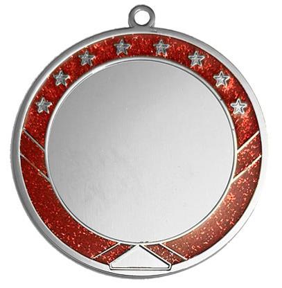 Medallion: 2.75" Red Glitter Holder Medal 2
