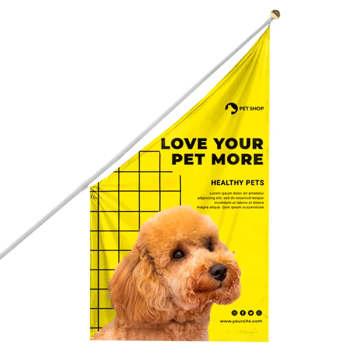 Digital Printed Building Flags 10.4' x 6' 2