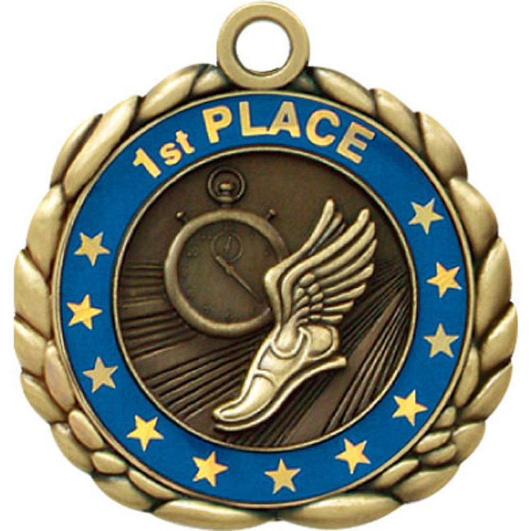 Track Antique Gold QCM Medallion (2-1/2") 2