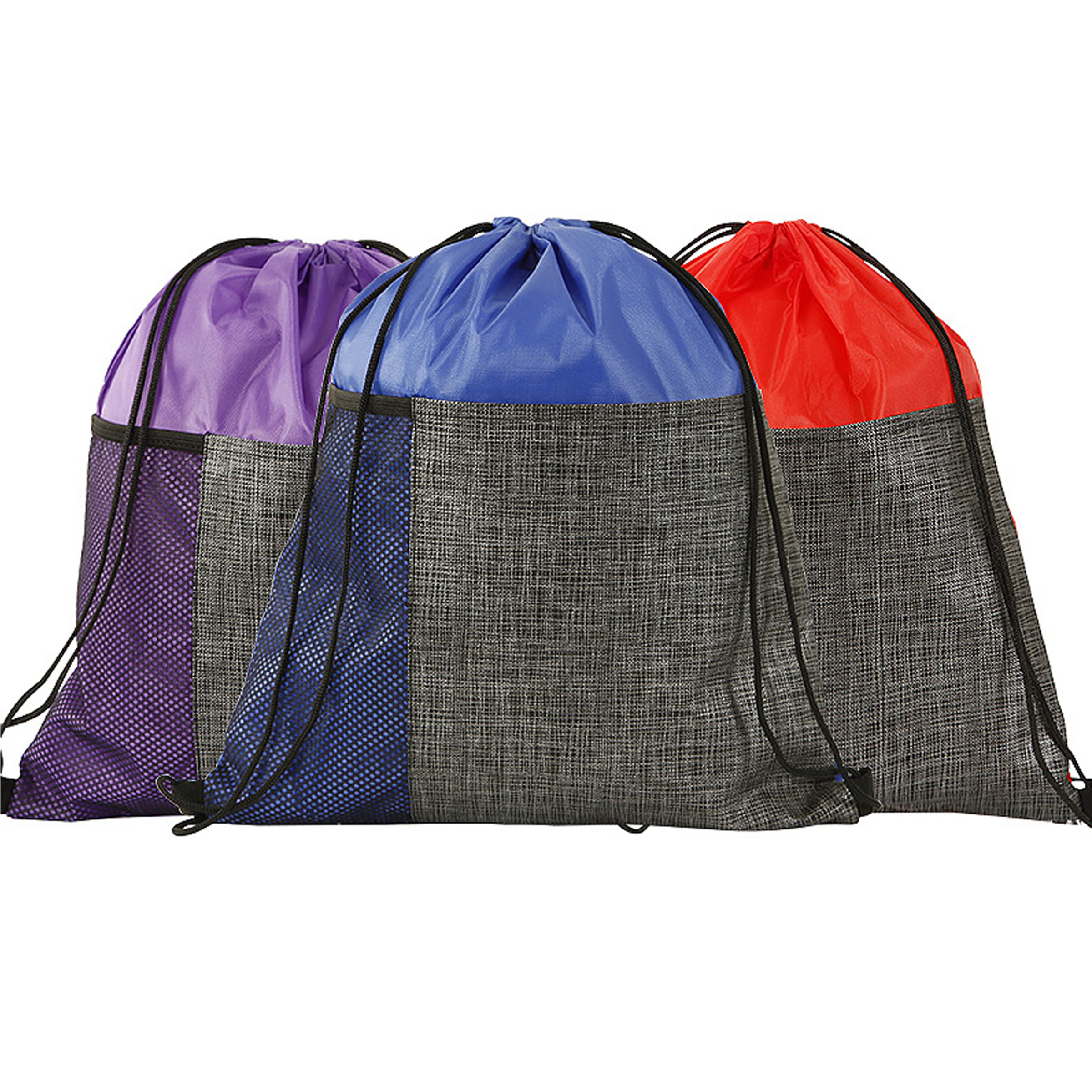 Polyester Splicing Drawstring Storage Bag 6