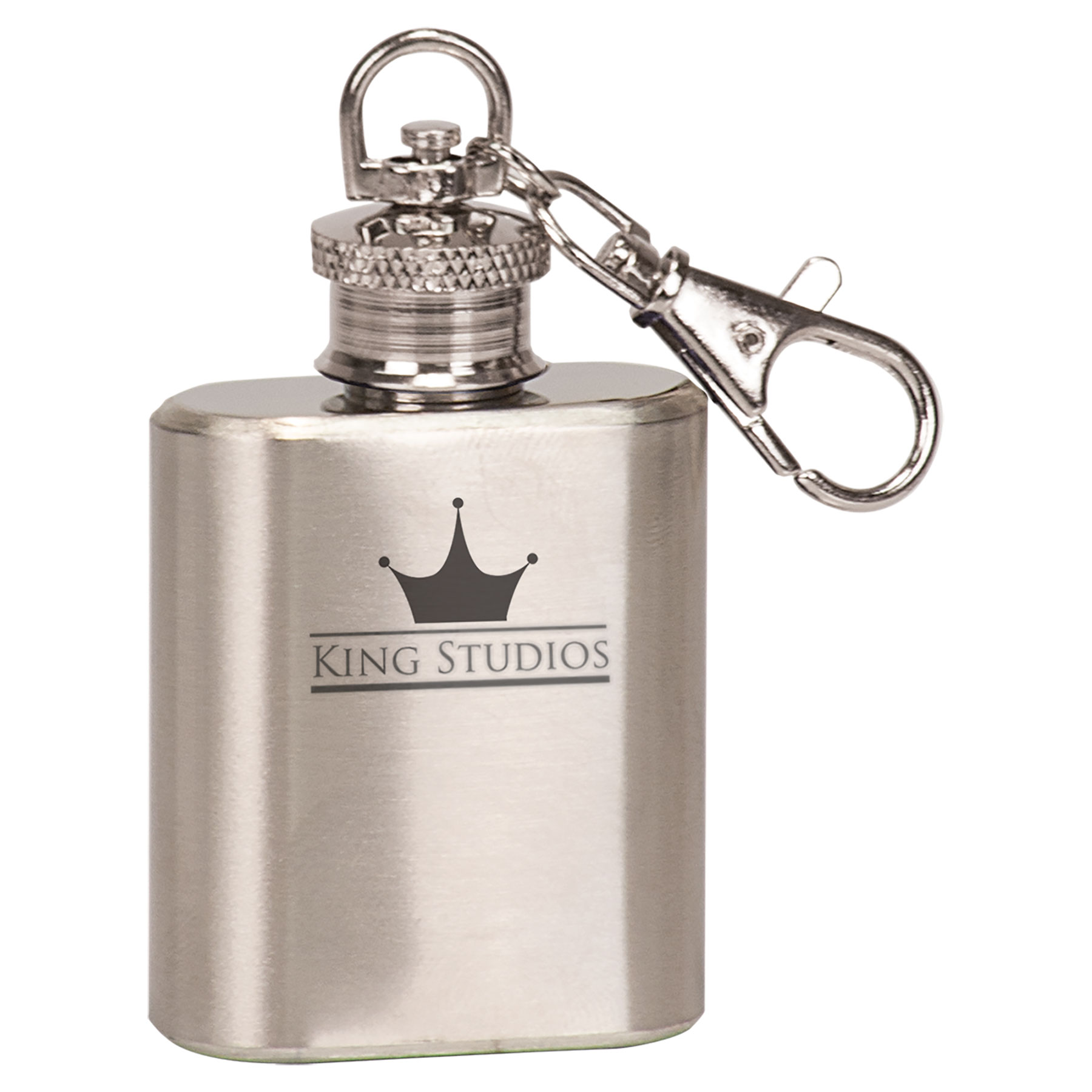 1oz Stainless Steel Flask Keychain