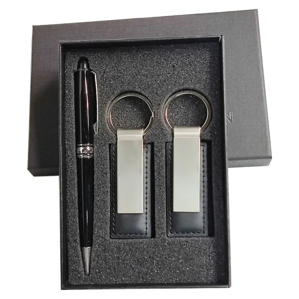 Executive Pen And Leatherette Key Tag Box Set 6