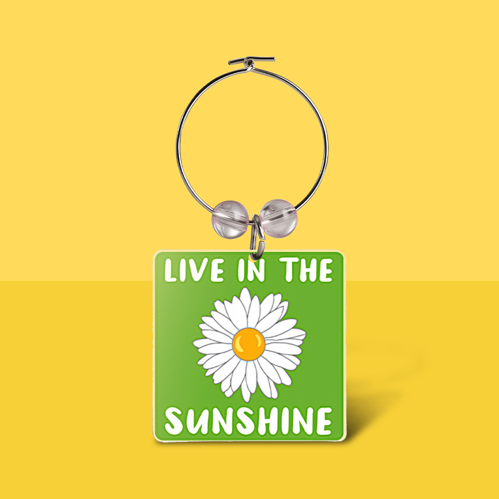 Printed Wine Charms 1"