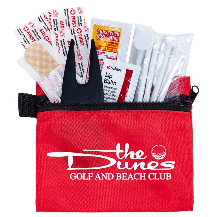"DEL MONTE" 14 Piece Golf Kit Components inserted into Zipper Pack 1