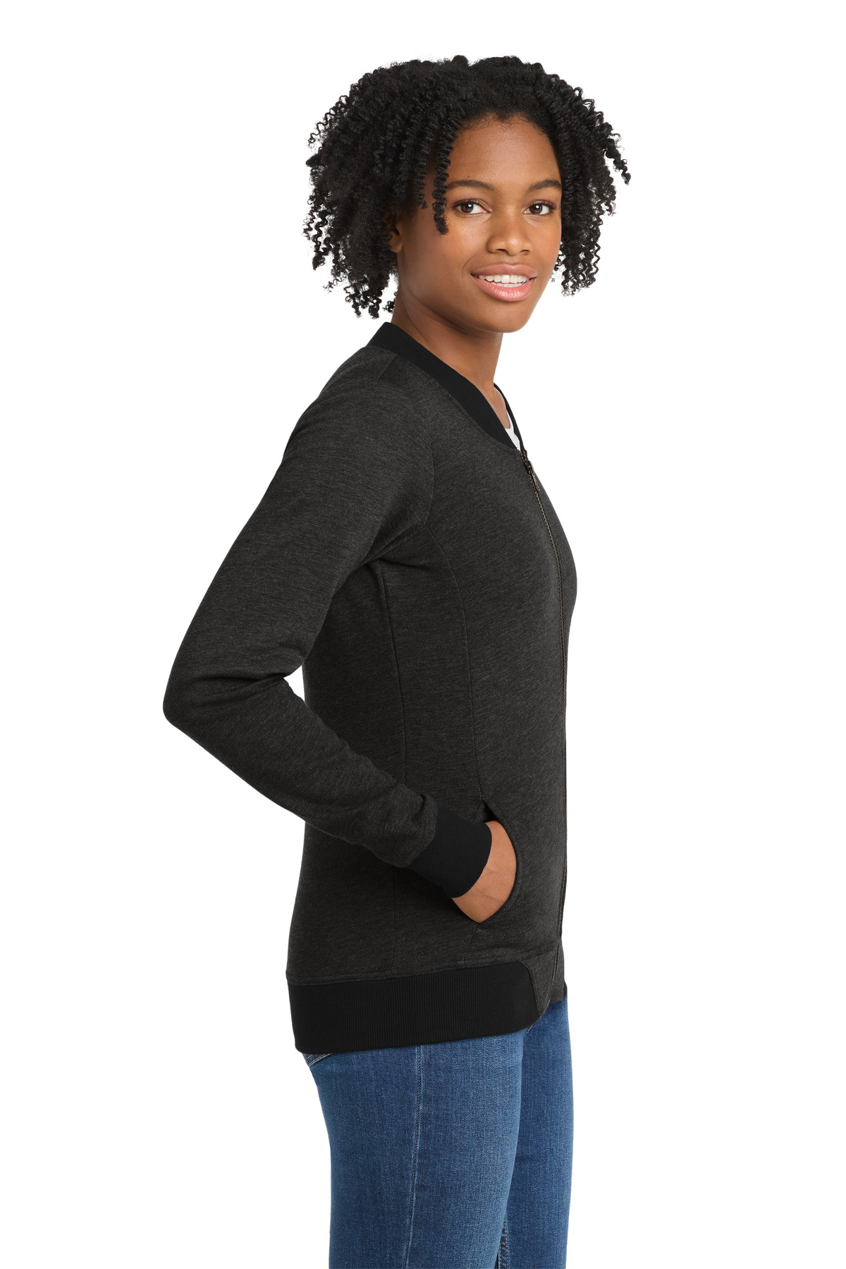 Sport-Tek Women's Lightweight French Terry Bomber LST274 14