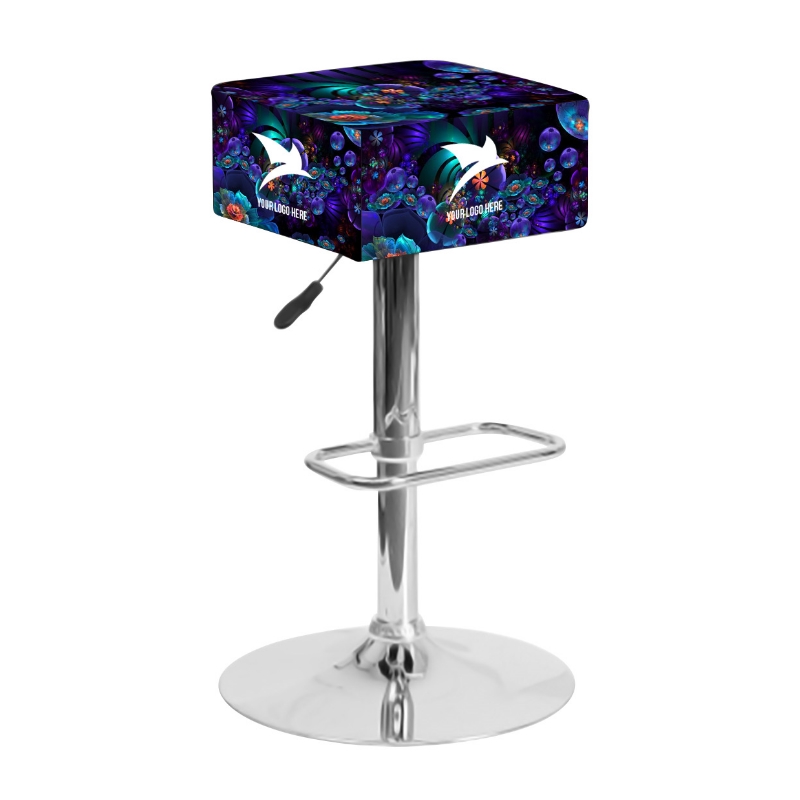 Custom Printed Square Contemporary Bar Stool swivel bar stools 4