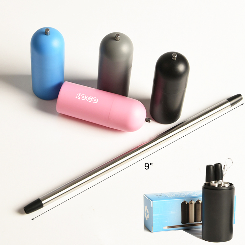 Collapsible Drinking Straw Set