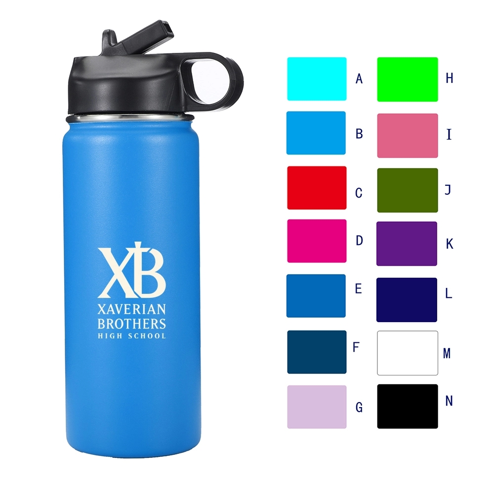 18Oz. Stainless Double Wall Bottle with Flip-Top Spout 1