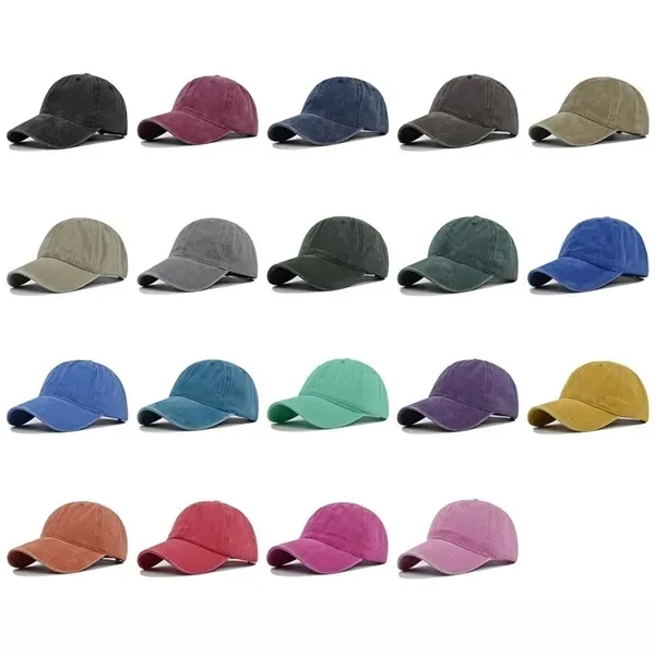 Cotton Vintage Washed Baseball Caps - Adjustable Fit 3