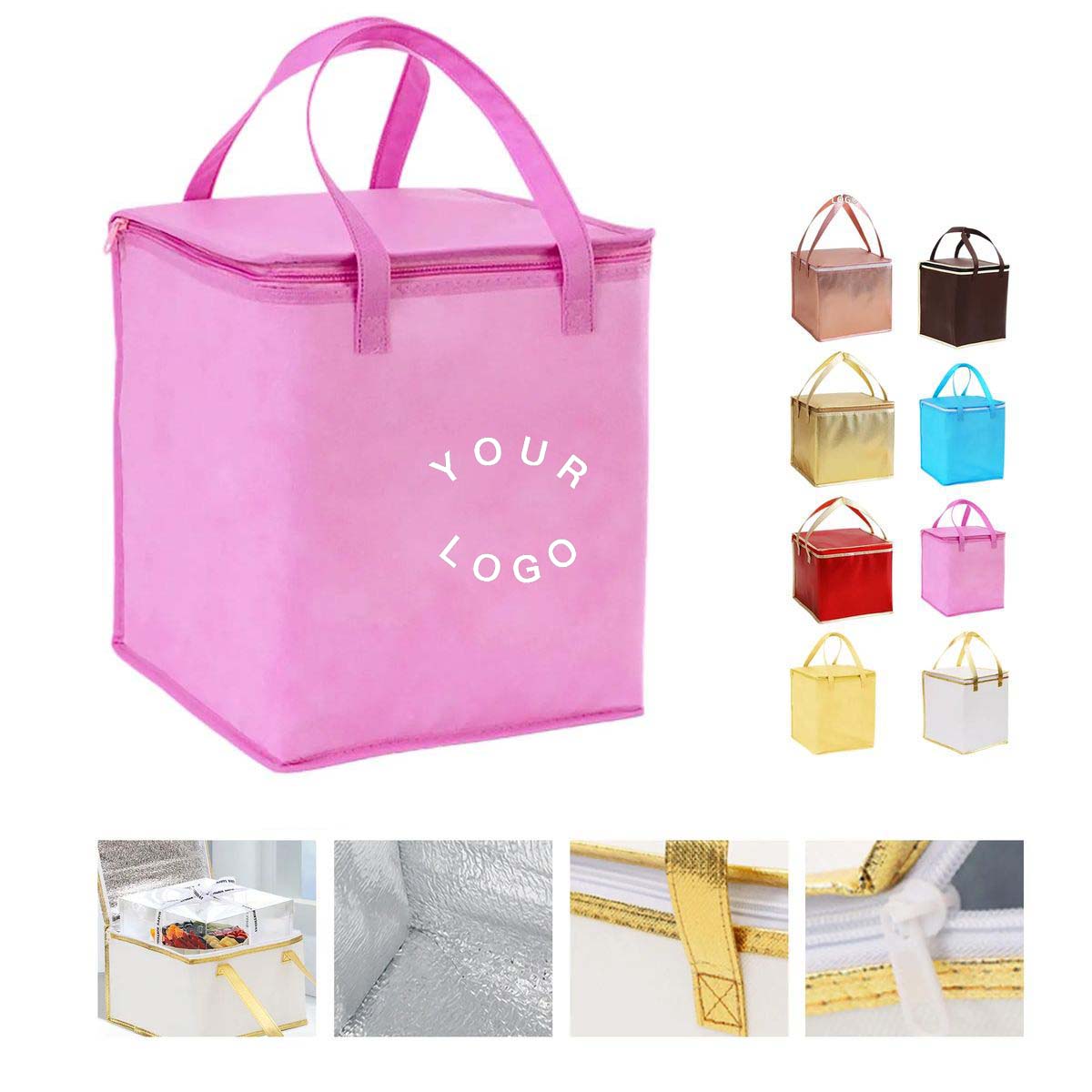 Insulated Cooler Tote Bag with Zipper Closure 5