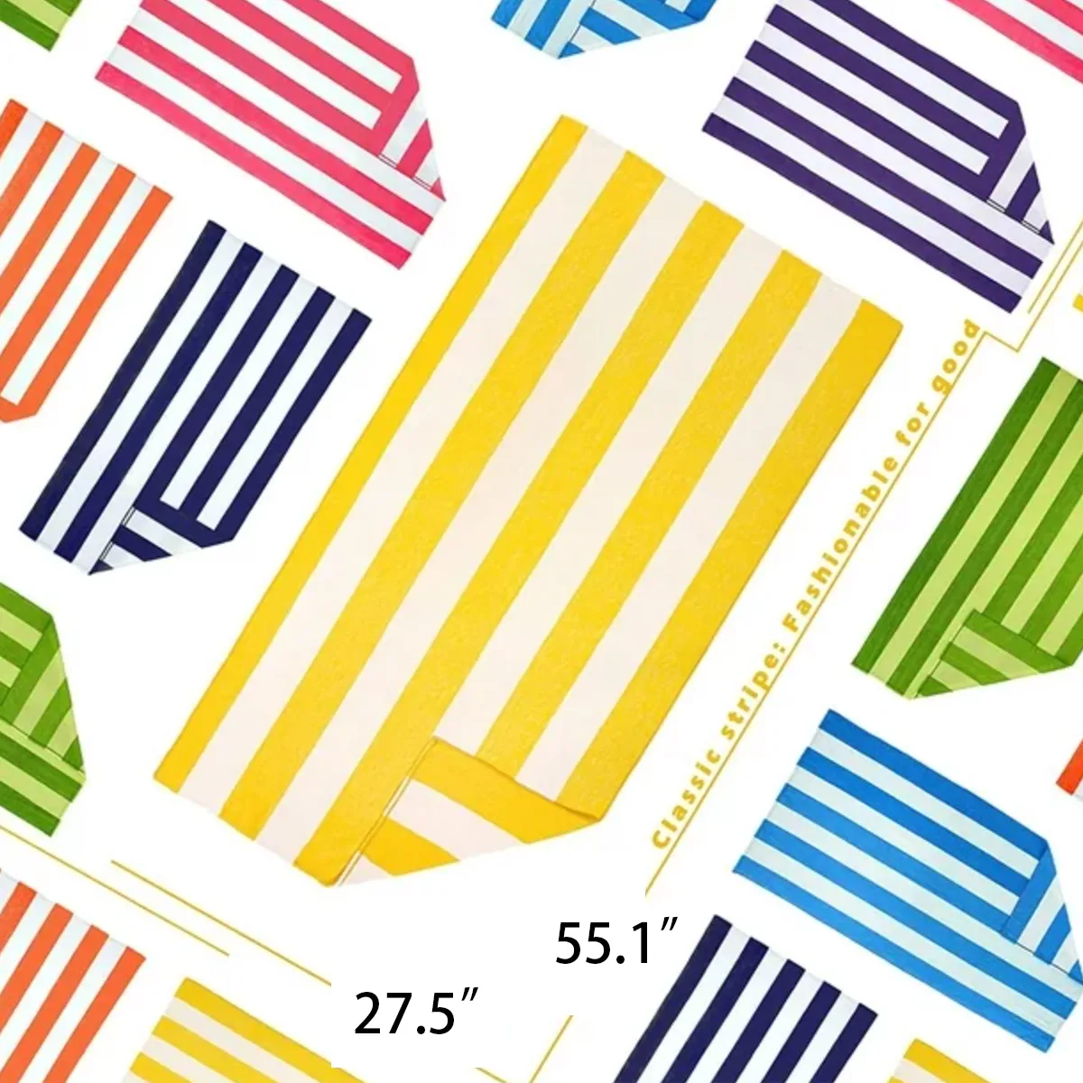 Beach Towel Quick Drying Striped Printed Microfiber Beach 2