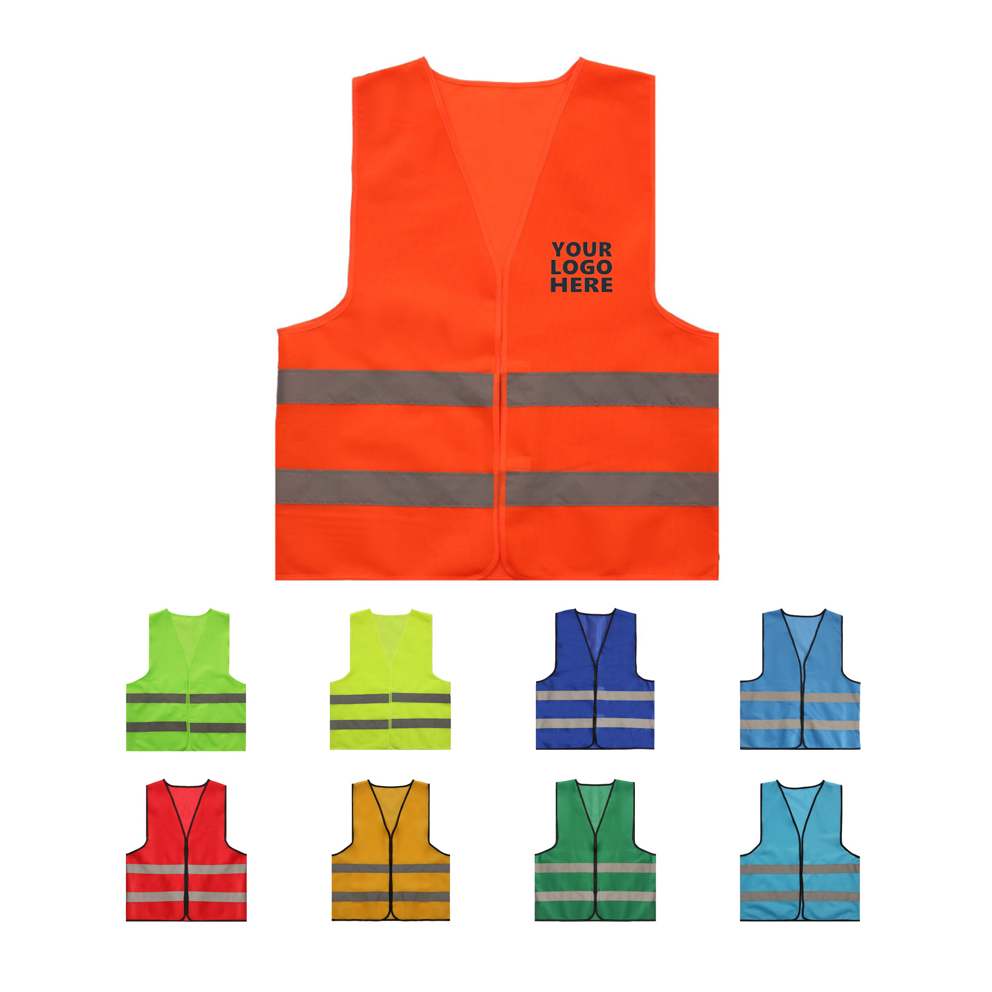 Custom logo Reflective Safety Vest 30pcs 1