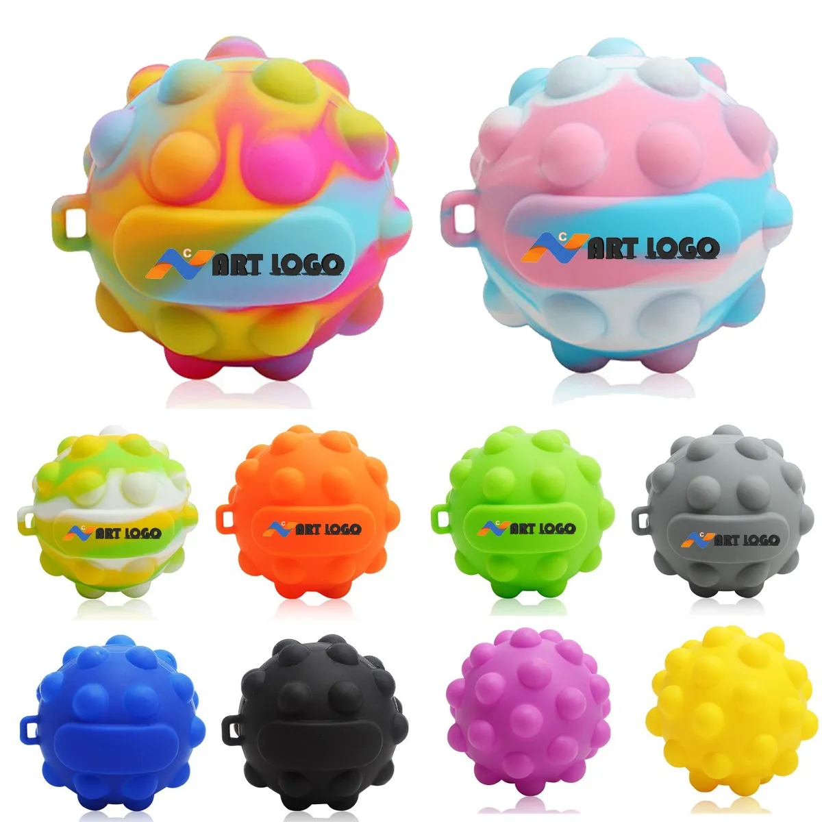 Push Bubble Stress Reliever Ball Silicone Fidget Ball 4