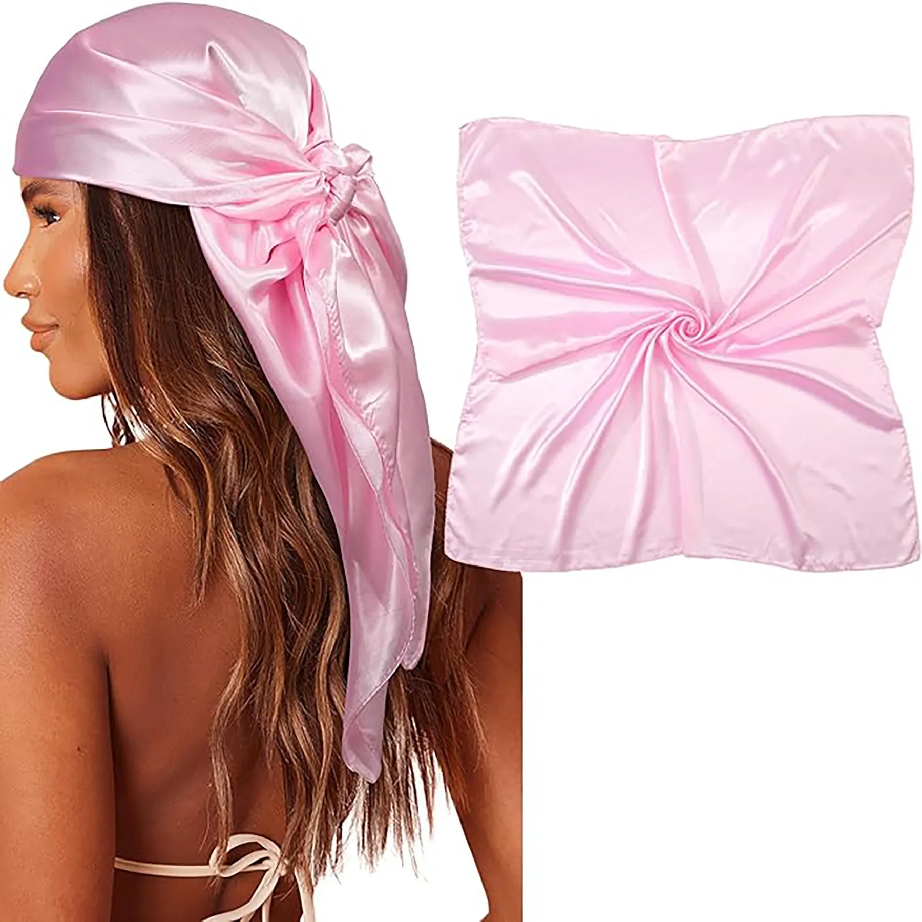 35" Large Square Silk Bandana 6