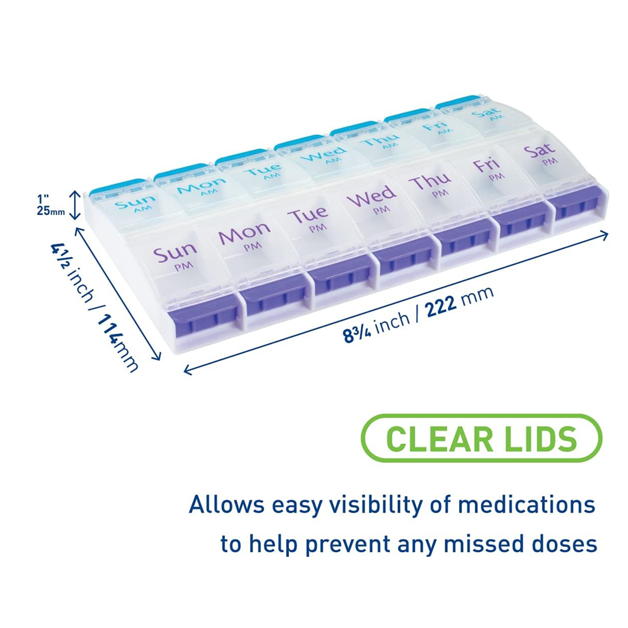 Push Button (7-Day) Pill Case 3