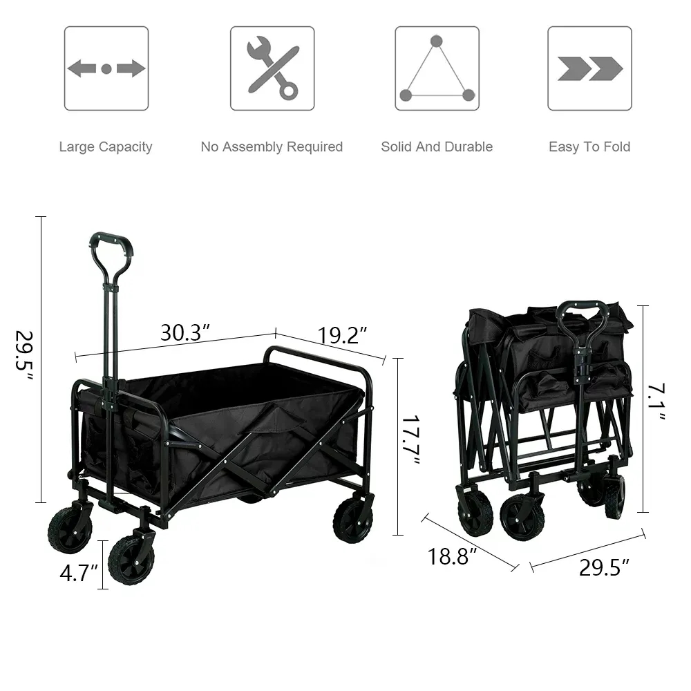 Compact Outdoor Folding Utility Wagon 8
