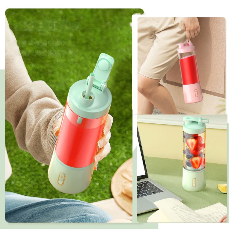 Mini Blender Cup with Travel Lid and USB Rechargeable 3
