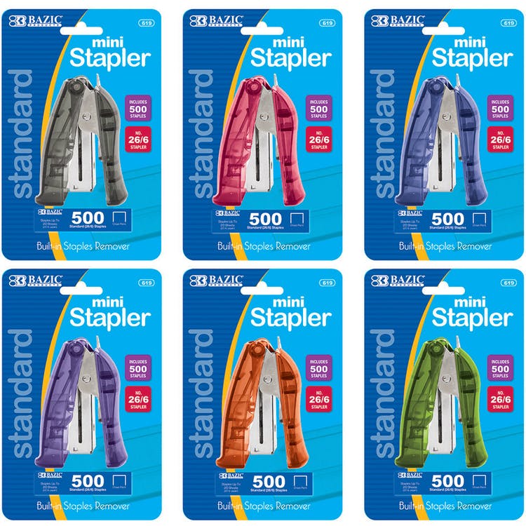 Mini Stand-Up Staplers - 500 Staples Standard (26/6) 2