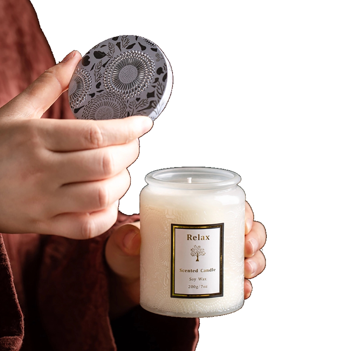 Embossed Glass Romantic Scented Candle 2